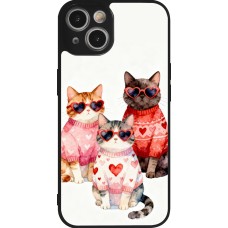 iPhone 14 Case Hülle - Silikon schwarz Saint Valentines Day 26 Cat Love