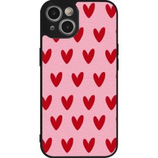 iPhone 14 Case Hülle - Silikon schwarz Saint Valentines Day 26 Pattern heart