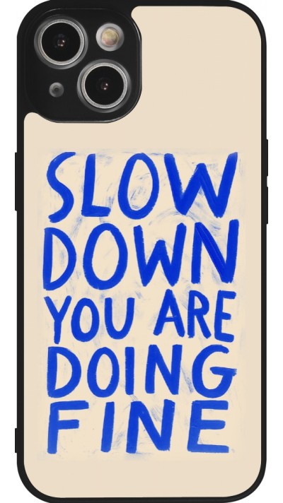 iPhone 14 Case Hülle - Silikon schwarz Slow down 2026