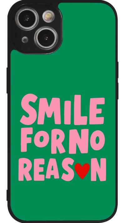iPhone 14 Case Hülle - Silikon schwarz Smile for no reason 2026