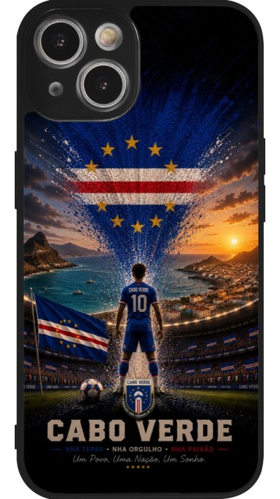 iPhone 14 Case Hülle - Silikon schwarz Fussball Kap Verde splash 2026