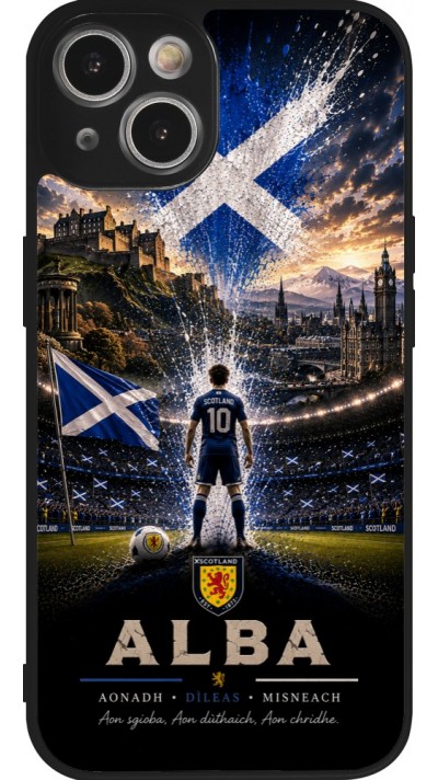 iPhone 14 Case Hülle - Silikon schwarz Fussball Schottland splash 2026