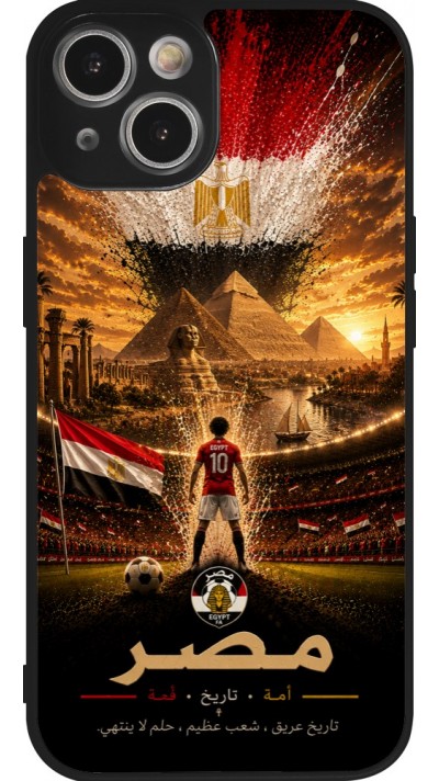 iPhone 14 Case Hülle - Silikon schwarz Fussball Ägypten splash 2026