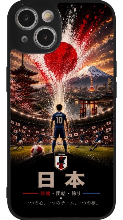 iPhone 14 Case Hülle - Silikon schwarz Fussball Japan splash 2026