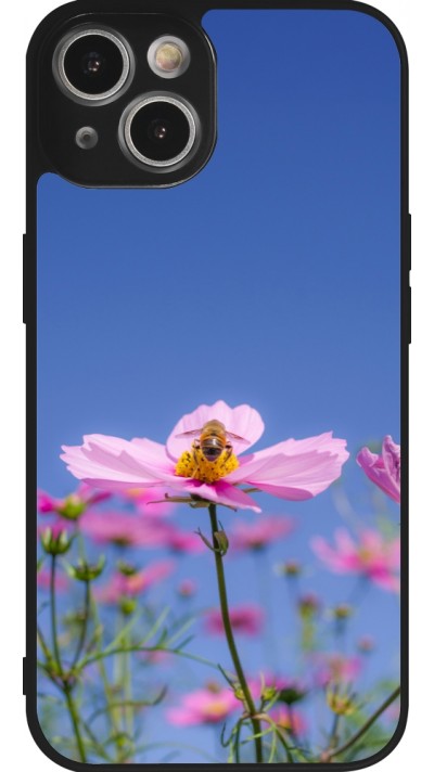 iPhone 14 Case Hülle - Silikon schwarz Bee on a flower Spring 2026