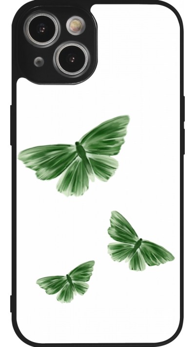 iPhone 14 Case Hülle - Silikon schwarz Butterflies Spring 2026