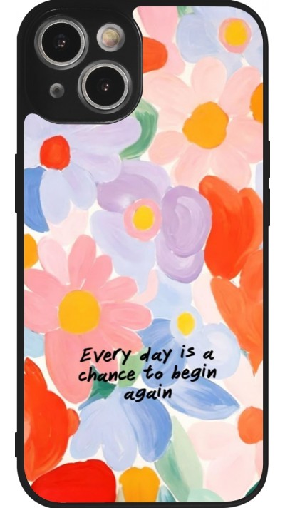 iPhone 14 Case Hülle - Silikon schwarz Every day is a chance Spring 2026