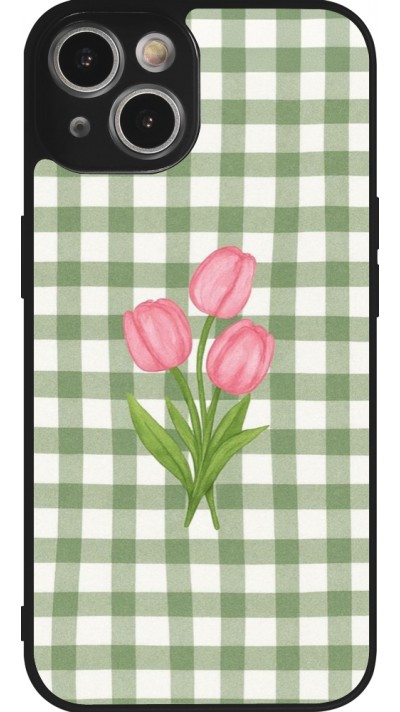 iPhone 14 Case Hülle - Silikon schwarz Green vichy tulips Spring 2026