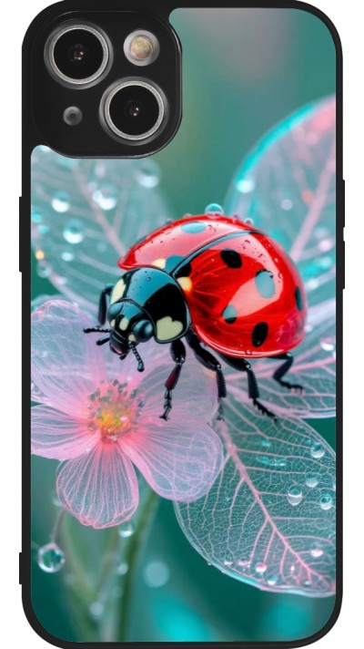 iPhone 14 Case Hülle - Silikon schwarz Ladybird in bloom Spring 2026