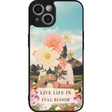 iPhone 14 Case Hülle - Silikon schwarz Live life in full moon Spring 2026