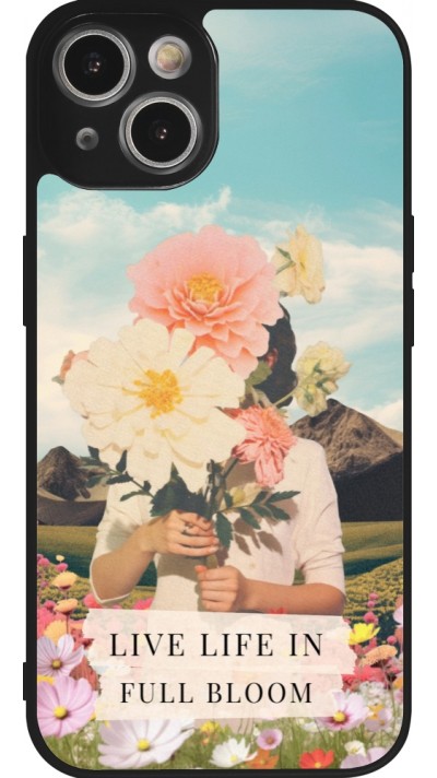 iPhone 14 Case Hülle - Silikon schwarz Live life in full moon Spring 2026