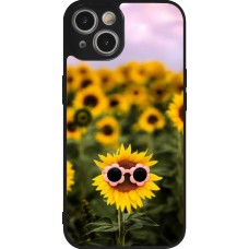 iPhone 14 Case Hülle - Silikon schwarz Sunflower with glasses Spring 2026