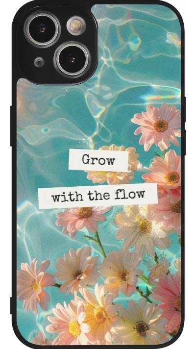 iPhone 14 Case Hülle - Silikon schwarz Summer 2025 Grow with the flow