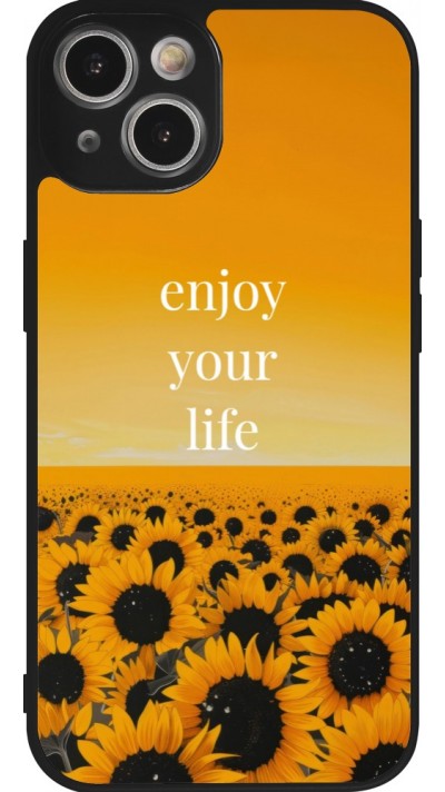iPhone 14 Case Hülle - Silikon schwarz Summer 2026 Enjoy your life