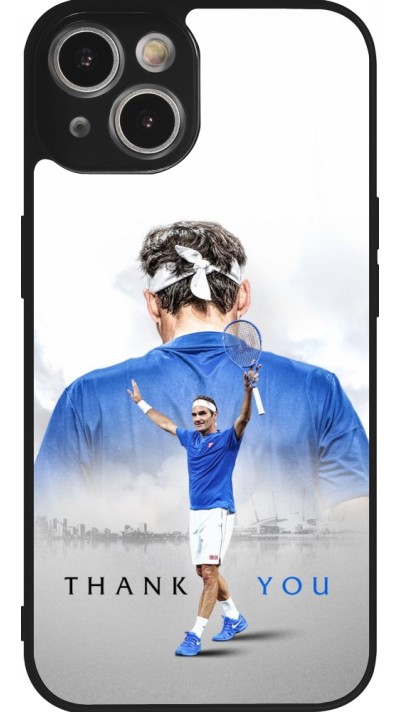 iPhone 14 Case Hülle - Silikon schwarz Thank you Roger