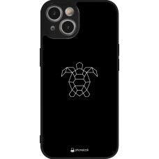 iPhone 14 Case Hülle - Silikon schwarz Turtles lines on black