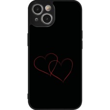 iPhone 14 Case Hülle - Silikon schwarz Valentine 2023 attached heart