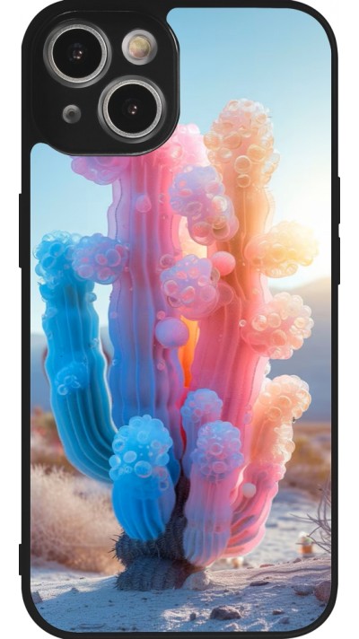 iPhone 14 Case Hülle - Silikon schwarz Artificial vegetation 2025