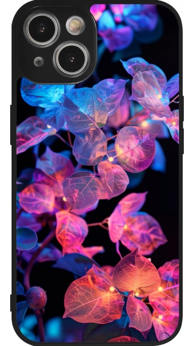 iPhone 14 Case Hülle - Silikon schwarz Artificial vegetation 2025