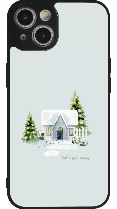 iPhone 14 Case Hülle - Silikon schwarz Winter 25 Cosy House