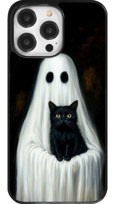 Coque iPhone 14 Pro Max - Halloween 2025 Ghost with black cat