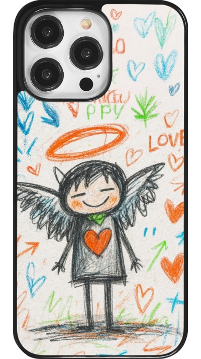 iPhone 14 Pro Max Case Hülle - Little Angel Sketch Love