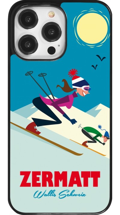 iPhone 14 Pro Max Case Hülle - Zermatt Ski Downhill
