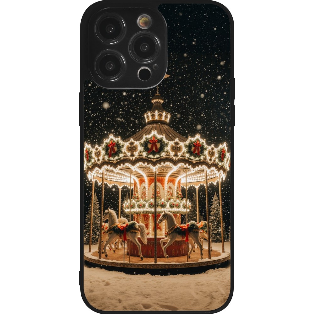 iPhone 14 Pro Max Case Hülle - Silikon schwarz Christmas 25 Carousel