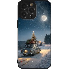 iPhone 14 Pro Max Case Hülle - Silikon schwarz Christmas 25 Car with Tree Xmas