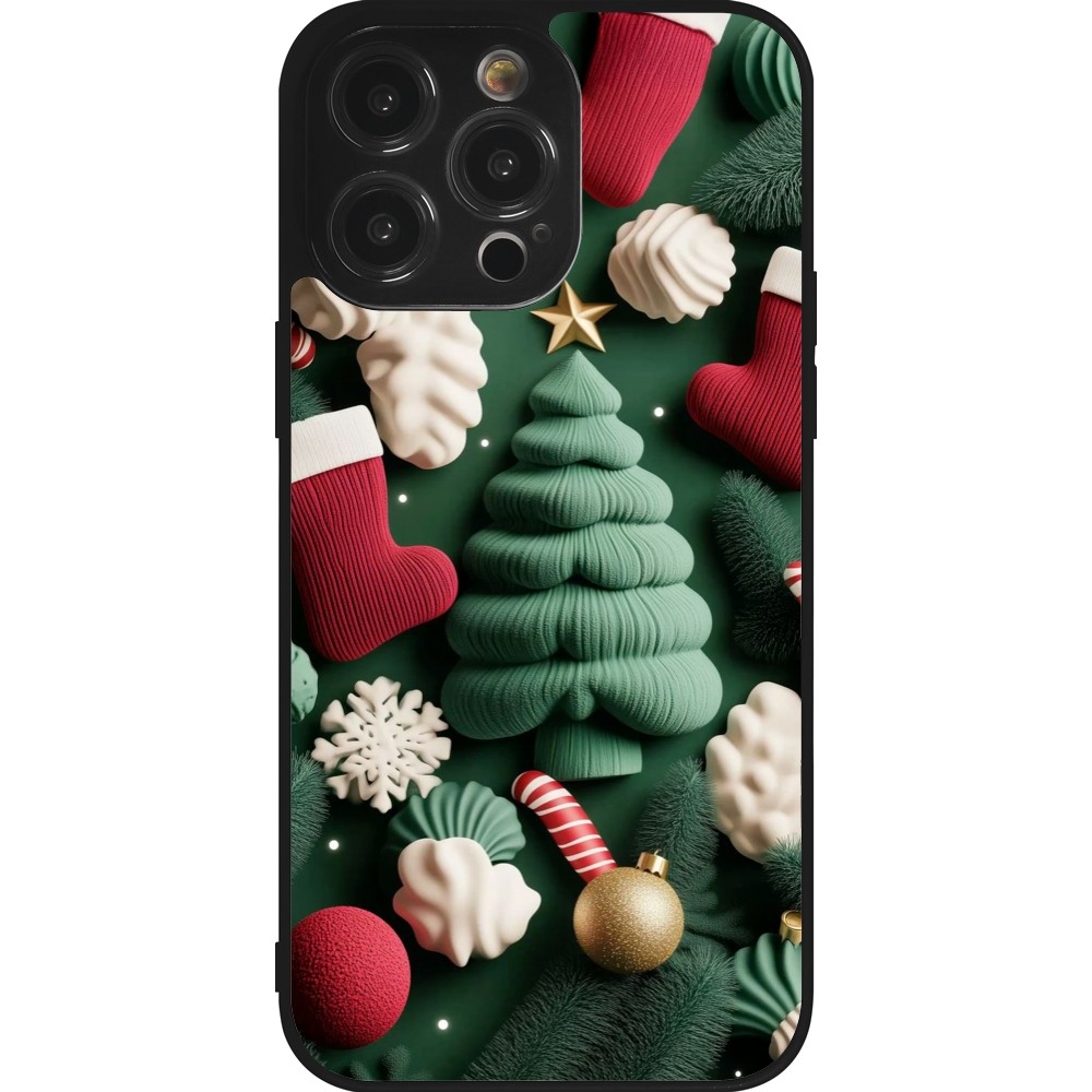 iPhone 14 Pro Max Case Hülle - Silikon schwarz Christmas 25 Christmas textiles