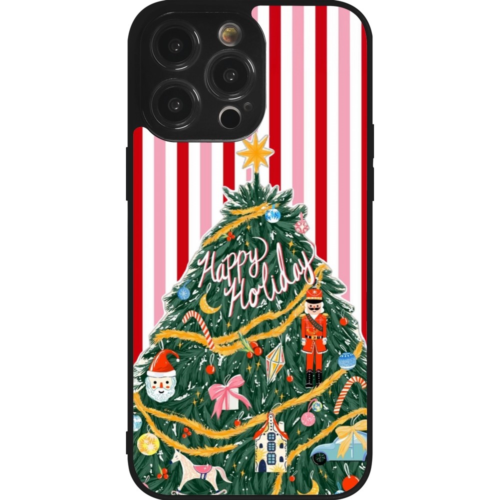 iPhone 14 Pro Max Case Hülle - Silikon schwarz Christmas 25 Happy Holiday