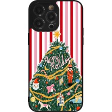 iPhone 14 Pro Max Case Hülle - Silikon schwarz Christmas 25 Happy Holiday