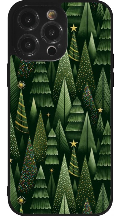 Coque iPhone 14 Pro Max - Silicone rigide noir Christmas 25 Pattern Xmas Tree