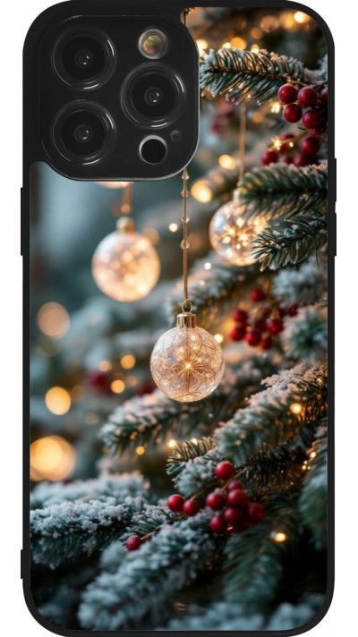 Coque iPhone 14 Pro Max - Silicone rigide noir Christmas 25 Xmas Decorated Tree