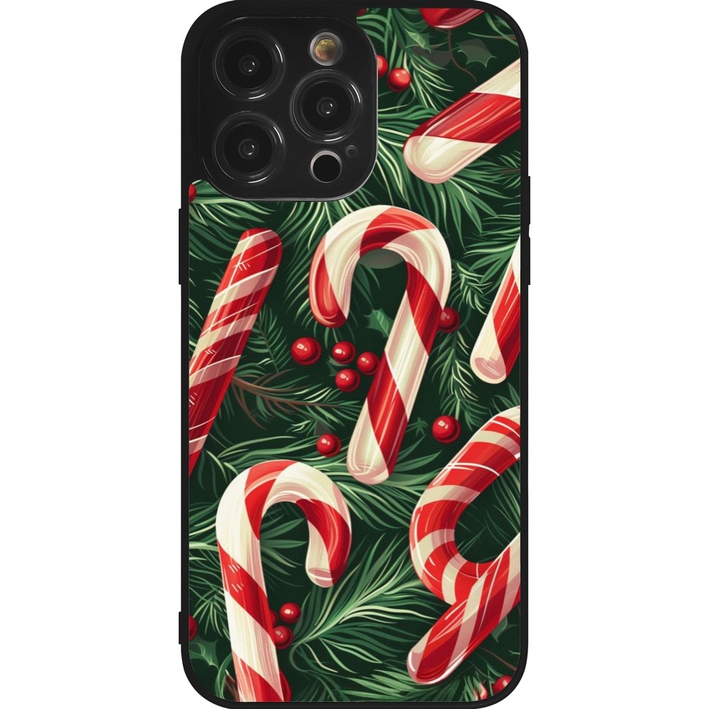 iPhone 14 Pro Max Case Hülle - Silikon schwarz Christmas 25 Xmas Stick