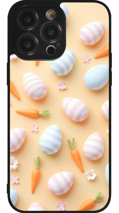 iPhone 14 Pro Max Case Hülle - Silikon schwarz Easter 2026 Pattern Easter