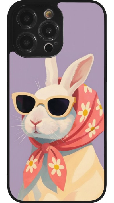 iPhone 14 Pro Max Case Hülle - Silikon schwarz Easter 2026 Rabbit with scarf