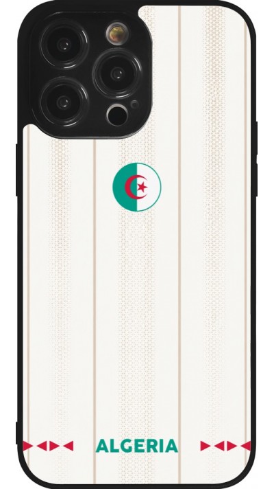 Coque iPhone 14 Pro Max - Silicone rigide noir Maillot de football Algérie 2026 personnalisable