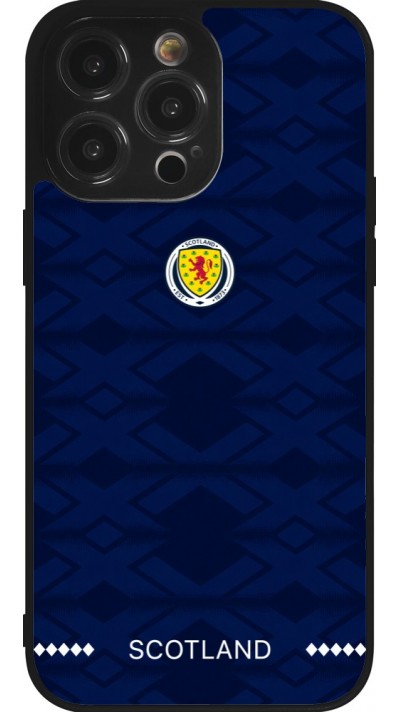 Coque iPhone 14 Pro Max - Silicone rigide noir Maillot de football Ecosse 2026 personnalisable