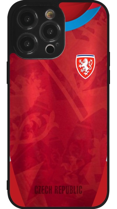 iPhone 14 Pro Max Case Hülle - Silikon schwarz Tschechische Republik personalisierbares Fussballtrikot