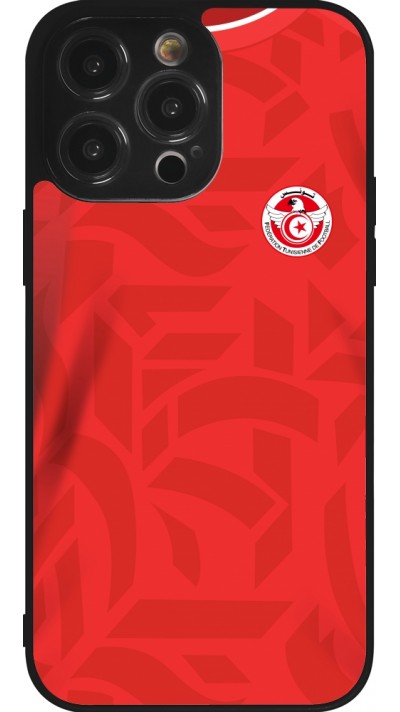 iPhone 14 Pro Max Case Hülle - Silikon schwarz Tunesien 2022 personalisierbares Fussballtrikot