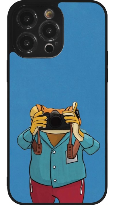 iPhone 14 Pro Max Case Hülle - Silikon schwarz Frog with camera DTMF