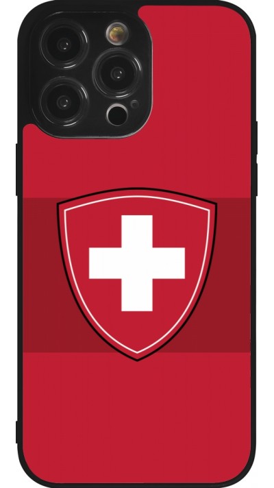 iPhone 14 Pro Max Case Hülle - Silikon schwarz Hockey World Championship Ecusson Suisse
