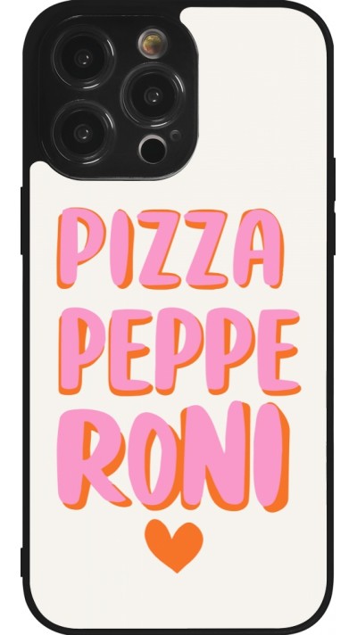 iPhone 14 Pro Max Case Hülle - Silikon schwarz Pizza pepperoni 2026