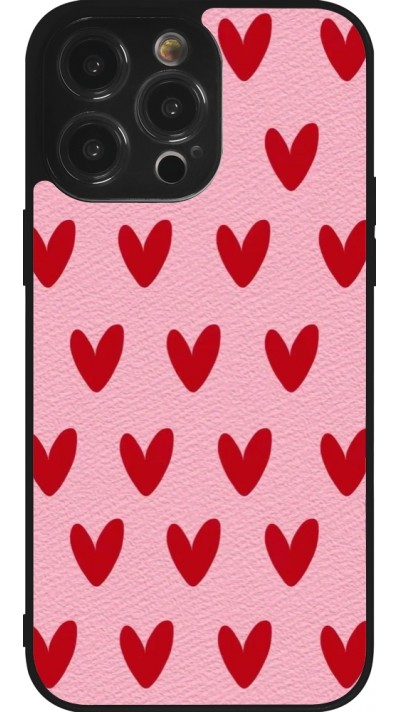 iPhone 14 Pro Max Case Hülle - Silikon schwarz Saint Valentines Day 26 Pattern heart