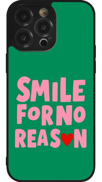 iPhone 14 Pro Max Case Hülle - Silikon schwarz Smile for no reason 2026