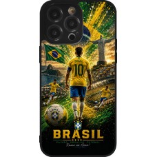 iPhone 14 Pro Max Case Hülle - Silikon schwarz Fussball Brasilien splash 2026