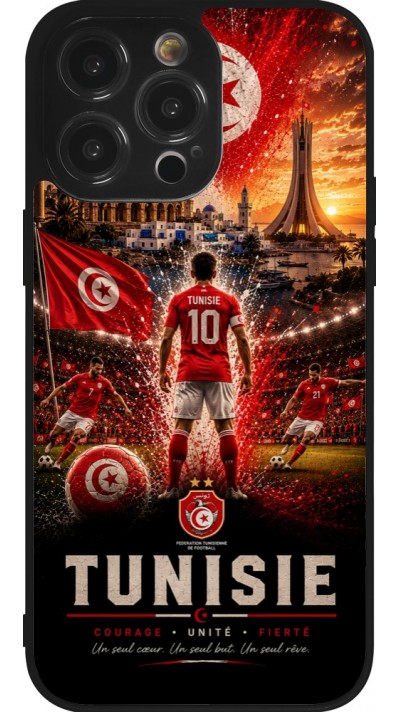 iPhone 14 Pro Max Case Hülle - Silikon schwarz Fussball Tunesien splash 2026