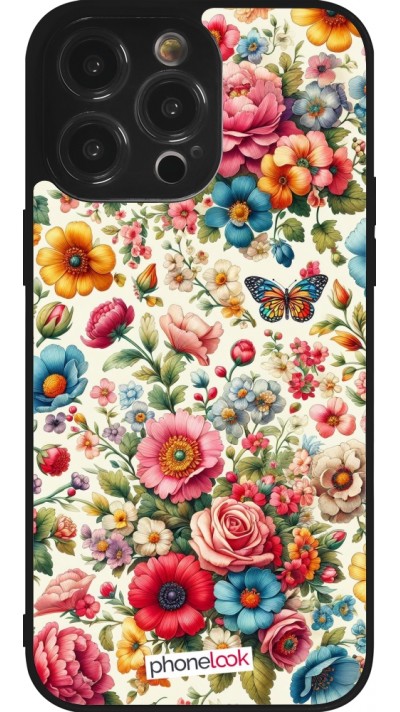 iPhone 14 Pro Max Case Hülle - Silikon schwarz Spring 25 fruehling bluetend