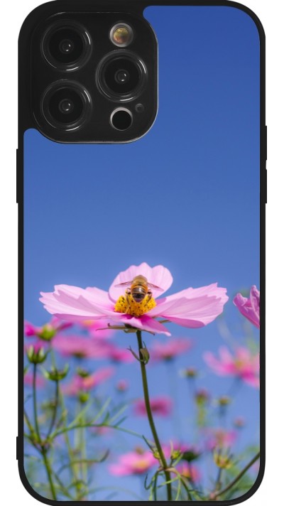 iPhone 14 Pro Max Case Hülle - Silikon schwarz Bee on a flower 2026